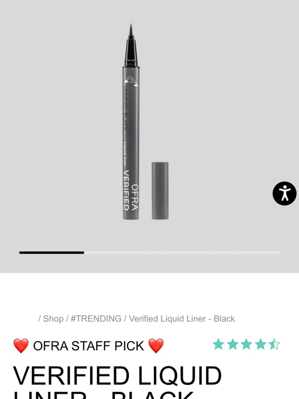 BNIB by OFRA Verified Liquid Liner in Black